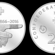Schweiz - 20 Franken 2016 150 Jahre SRK Probeprägung