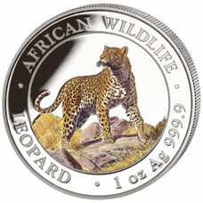 1 Unze - Somalia Leopard 2022 Colored
