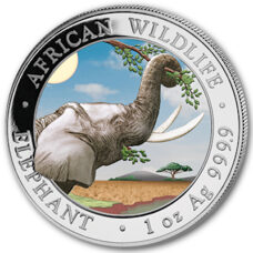 1 Unze - Somalia Elefant 2023 Colored