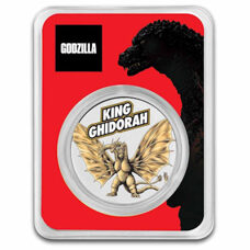 1 Unze - Niue Godzilla vs. Monsters: Godzilla vs. King Ghidorah 2023 colored im Blister