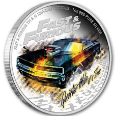 1 Unze - Niue "Fast and Furious" Quarter Mile at a Time 2023 Proof Colored