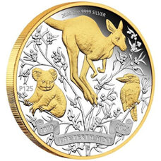 2 Unzen - Australien 125 Jahre Perth Mint 2024 Proof Gilded