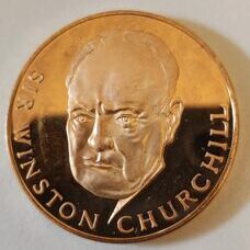 100. Geburtstag Sir Winston Churchill 1974 Gilded