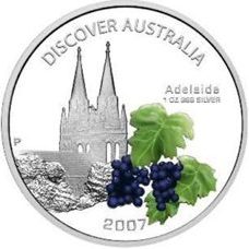 1 Unze - Discover Australia "Adelaide" 2007 Colored Proof