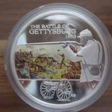 1 Unze - Tuvalu "Famous Battles in History" - Gettysburg - 2009 Proof