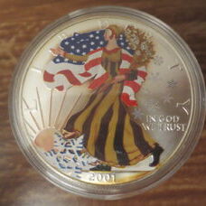 1 Unze - American Eagle 2001 Colored "Winter"