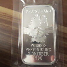 1 Unze Silberbarren - Deutschland Wiedervereinigung