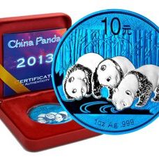 1 Unze - China Panda 2013 Blue Space