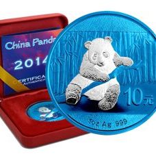 1 Unze - China Panda 2014 Blue Space