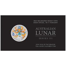 1/4 oz - Lunar III Dragon 2024 ANDA Melbourne en Blister
