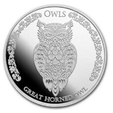 1 Unze - Tokelau "Eulen-Serie" Great Horned Owl 2021
