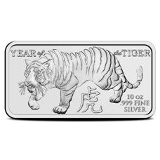 10 oz - Silvertowne Mint Lunar Tigre 2022