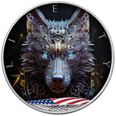 1 oz - American Eagle "Intelligence artistique" - Cyber Wolf 2024