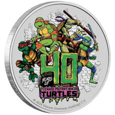 1 oz - Tuvalu 40 ans Teenage Mutant Ninja Turtles 2024 coloré