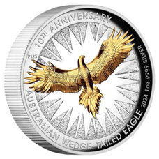 1 Unze - Wedge Tailed Eagle 2024 High Relief Proof Gilded