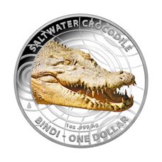1 Unze - Bindi Saltwater Crocodile 2013 - Proof Colored