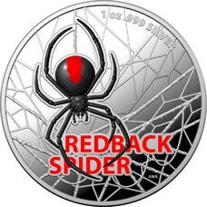 1 Unze - Australien "Dangerous Animals" Redback Spider 2021 Proof Colored