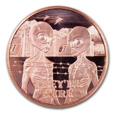 1 oz de cuivre - USA Area 51 "They're Here"