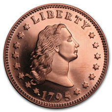 1 Unze Kupfer - USA Flowing Hair Dollar