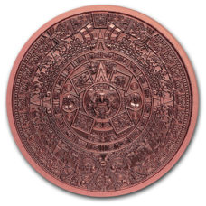 1 oz de cuivre - USA calendrier aztèque