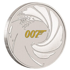 1 Unze - Tuvalu James Bond Gun Logo 2021 Colored