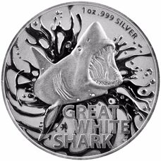 1 Unze - Australien "Dangerous Animals" Great White Shark 2021