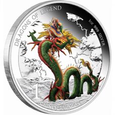 1 Unze - Tuvalu "Dragons of Legend" Chinese Dragon 2012 Proof