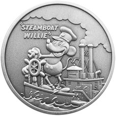 1 oz - Fiji Steamboat Willie / Capitain Mickey 2024 Finition antique