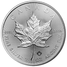 1 tube de 25 pièces - 1 oz Maple Leaf 2021